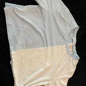 ROMWE, Half White, Half blue Shirt. Size Medium.